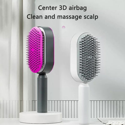 SOHAIL LLC Self Cleaning Hair Brush For Women Massage Scalp