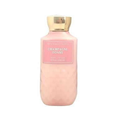 SOHAIL LLC Bath and Body Works Champagne Toast Lotion 8 Ounce Full Size Pink Diamond Plate Look Bottle