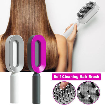 SOHAIL LLC Self Cleaning Hair Brush For Women Massage Scalp