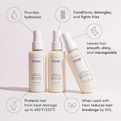 SOHAIL LLC OUAI Leave In Conditioner & Heat Protectant Spray  - No Parabens, Sulfates or Phthalates (4.7 oz)